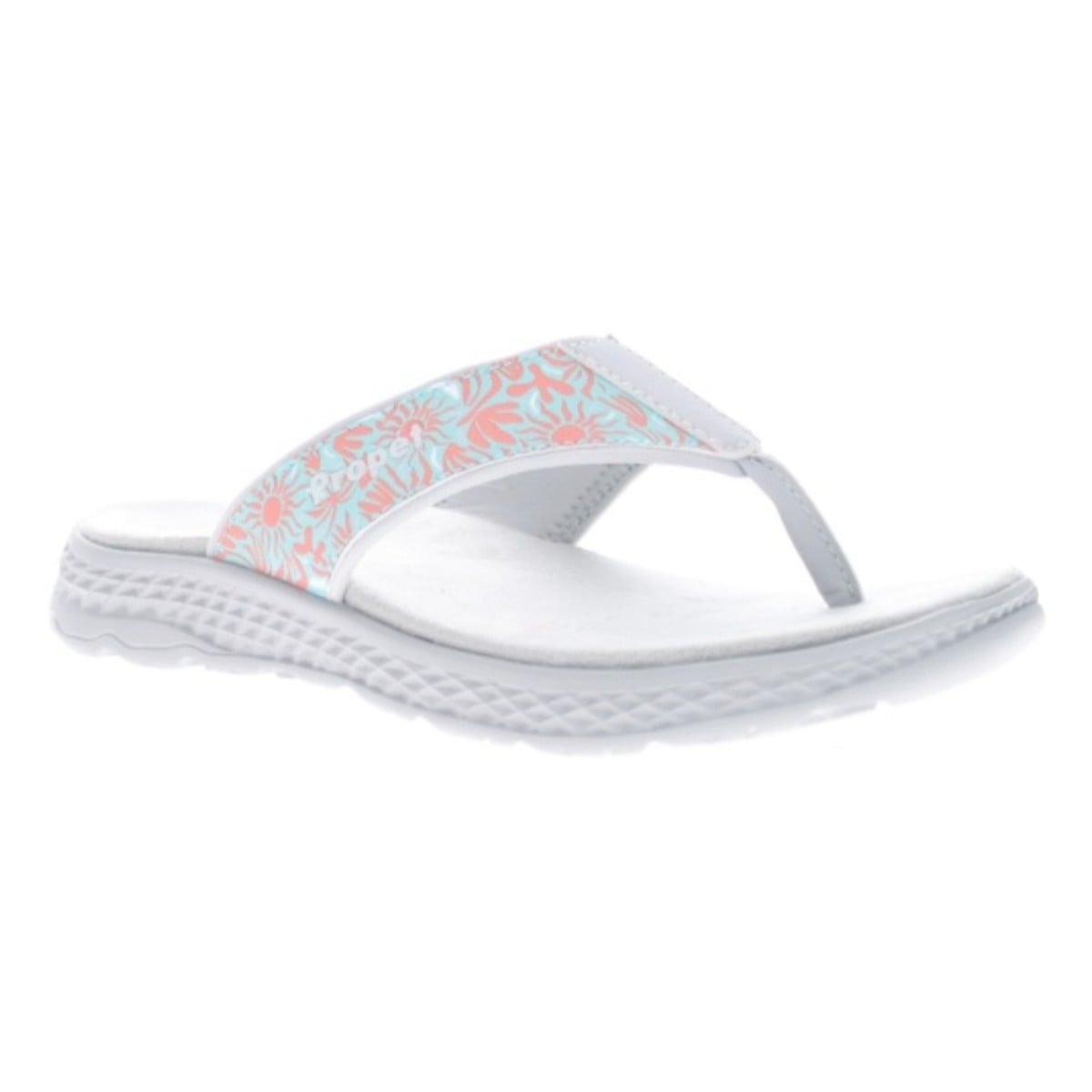 Propet TravelActiv FT Women's Lightweight Thong Sandals - Coral Summer - View 1