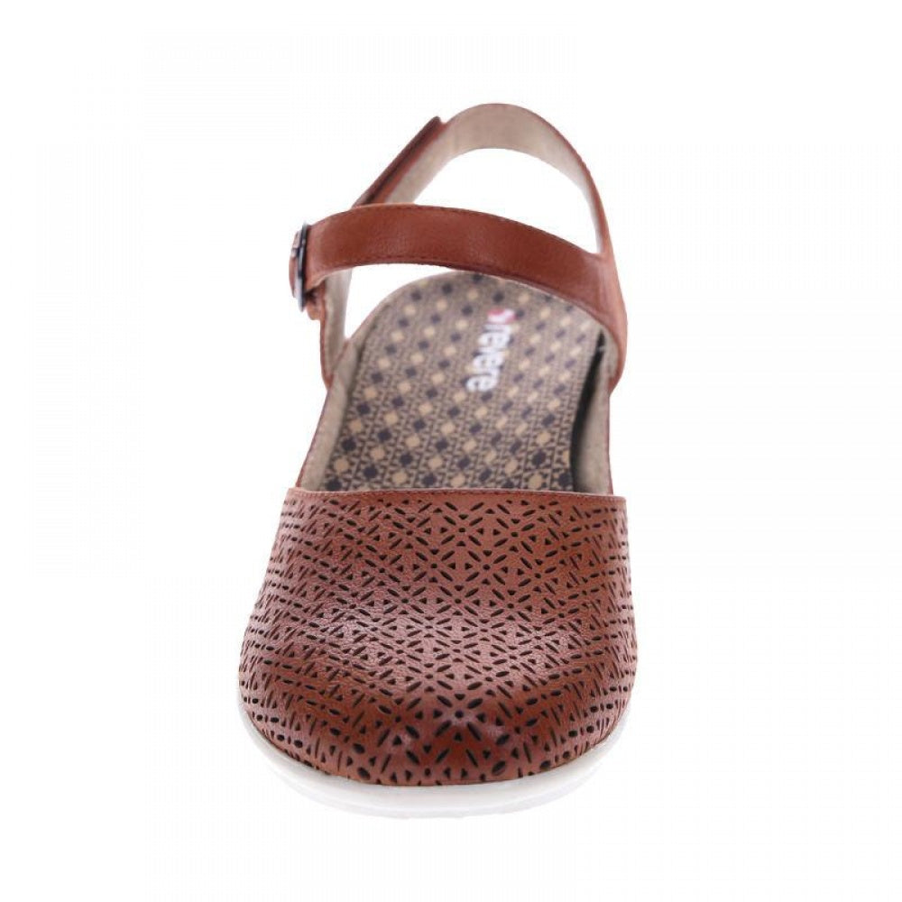 Revere Calabria Closed Toe Sandal - Women's - Cognac - Front