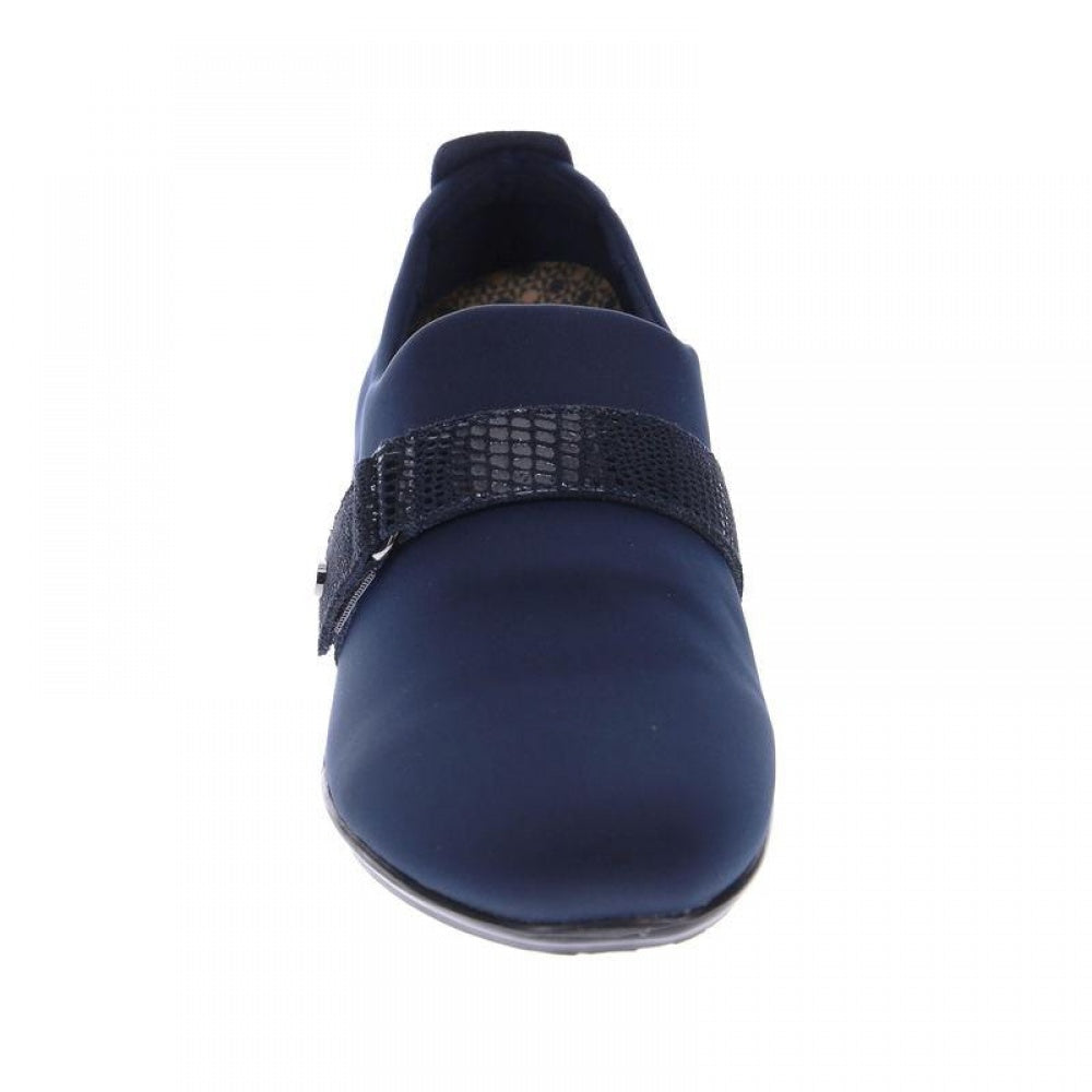 Revere Genoa Stretch Loafer - Women's - Navy - Front