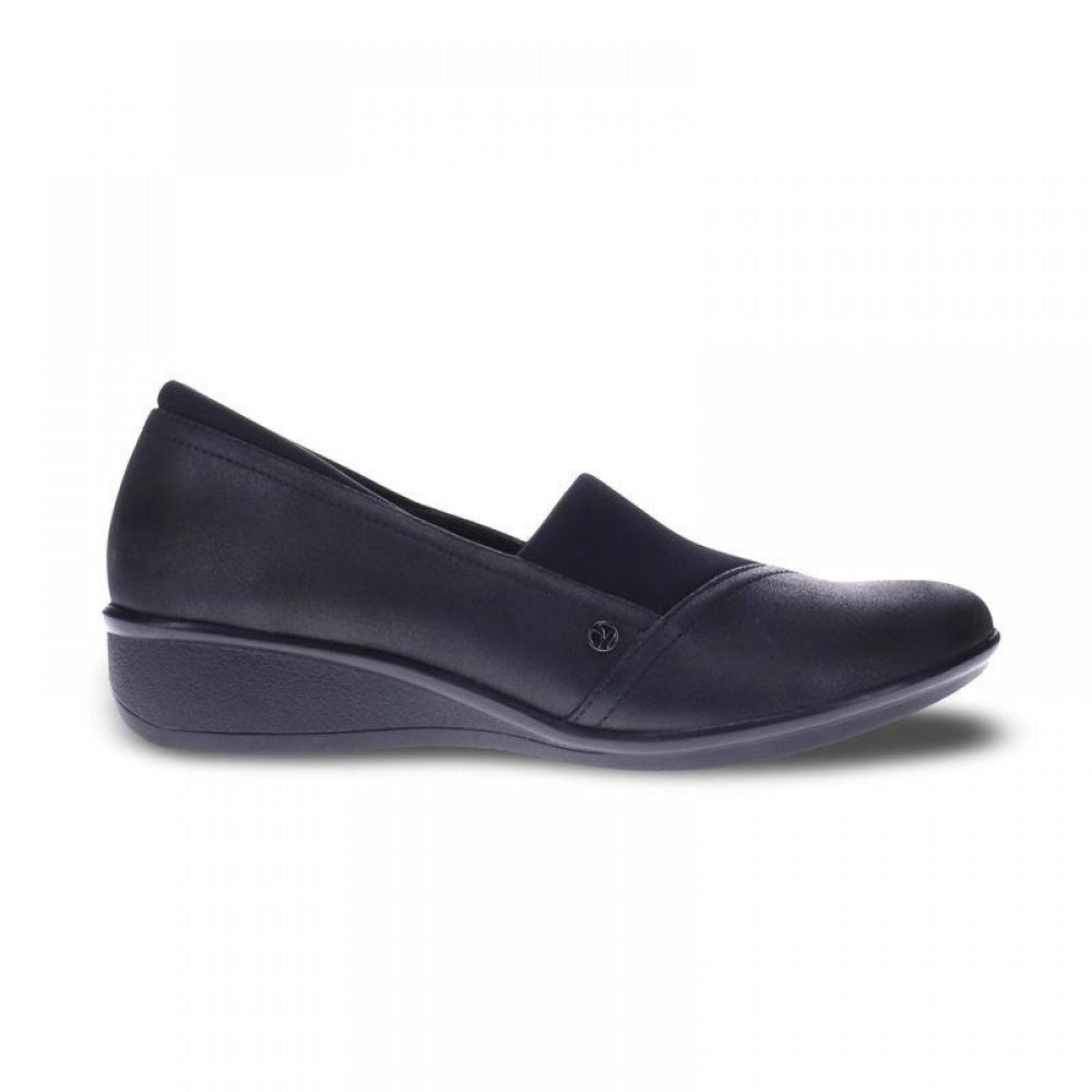 Revere Naples Stretch Loafer - Women's - Onyx - Side