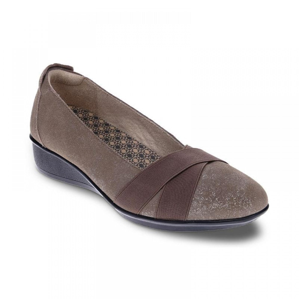 Revere Seoul Slip On Wedge - Women's - Rusty Metallic - Angle
