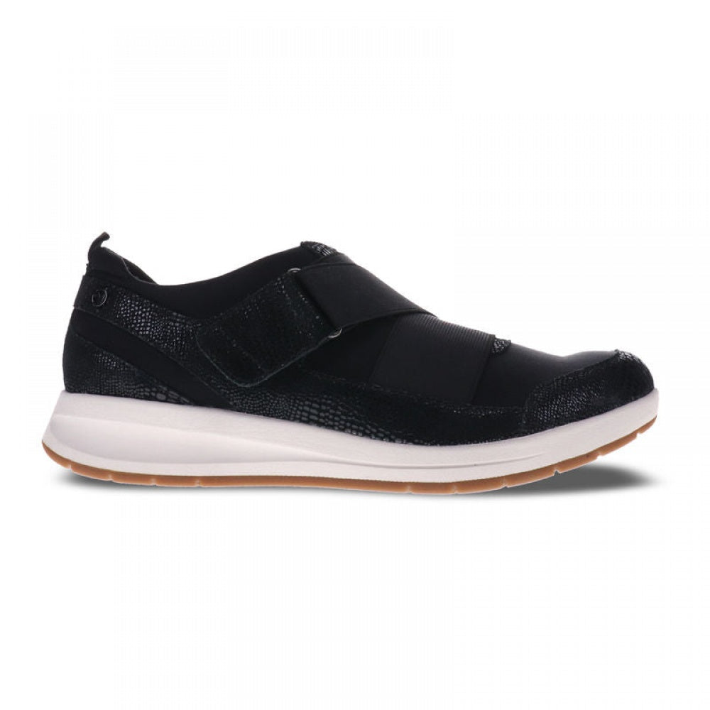 Revere Virginia Adjustable Sneaker - Women's - Black Lizard - Side
