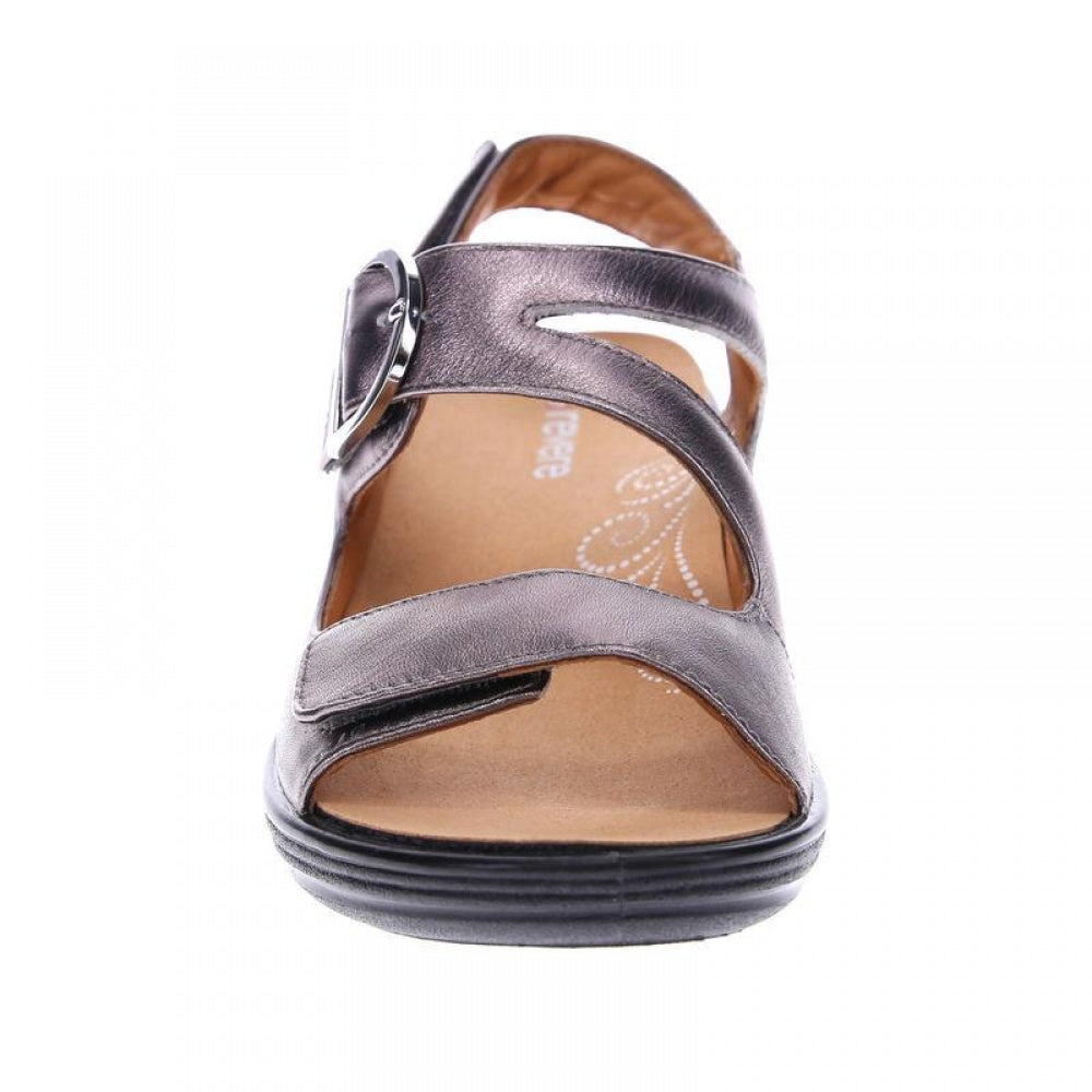 Revere Barcelona Back Strap Sandal - Women's - Gunmetal - Front