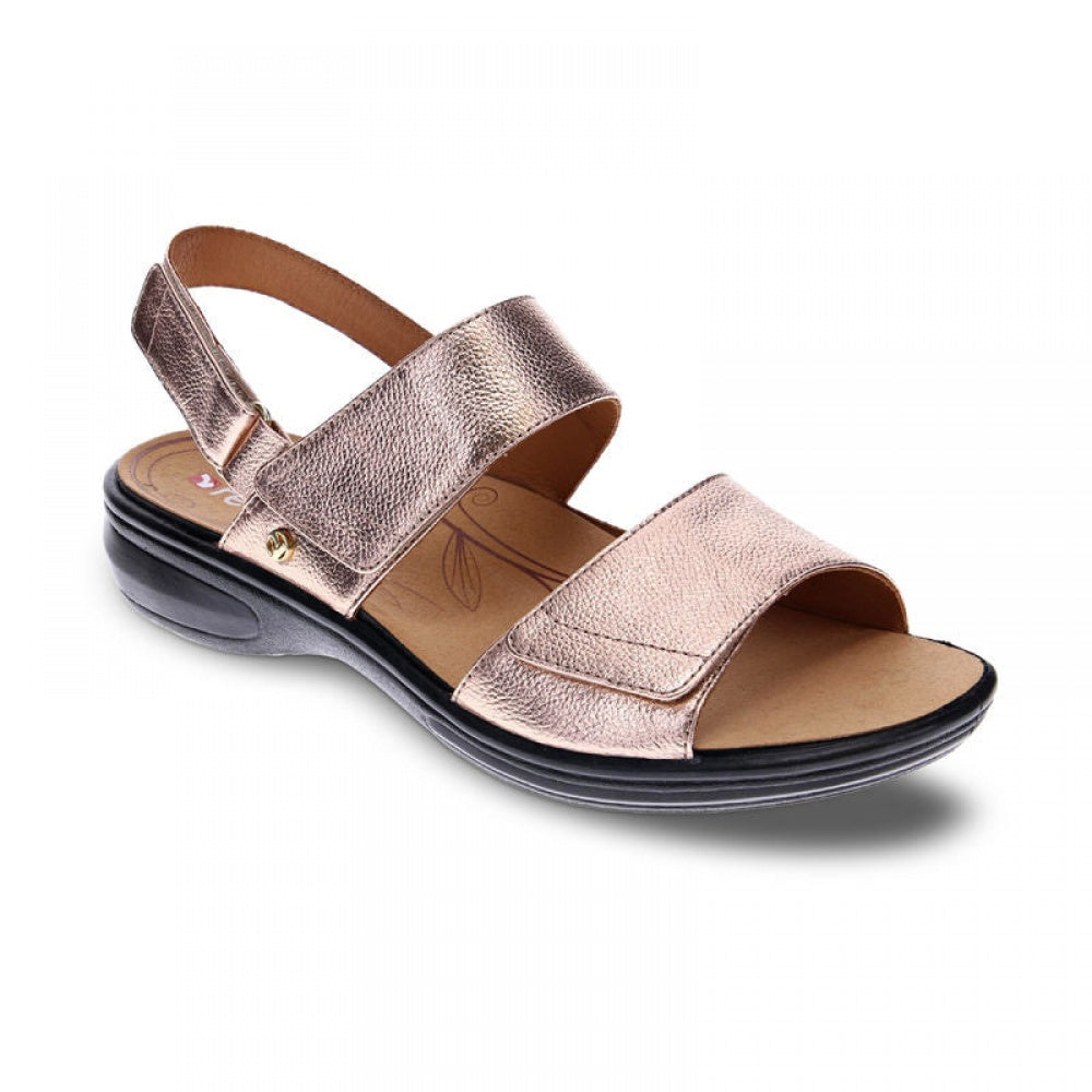 Revere Como Back Strap Leather Sandalsl - Women's - Rose - Angle