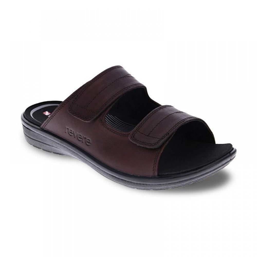 Revere Durban Slide Sandal - Men's - Whiskey - Angle