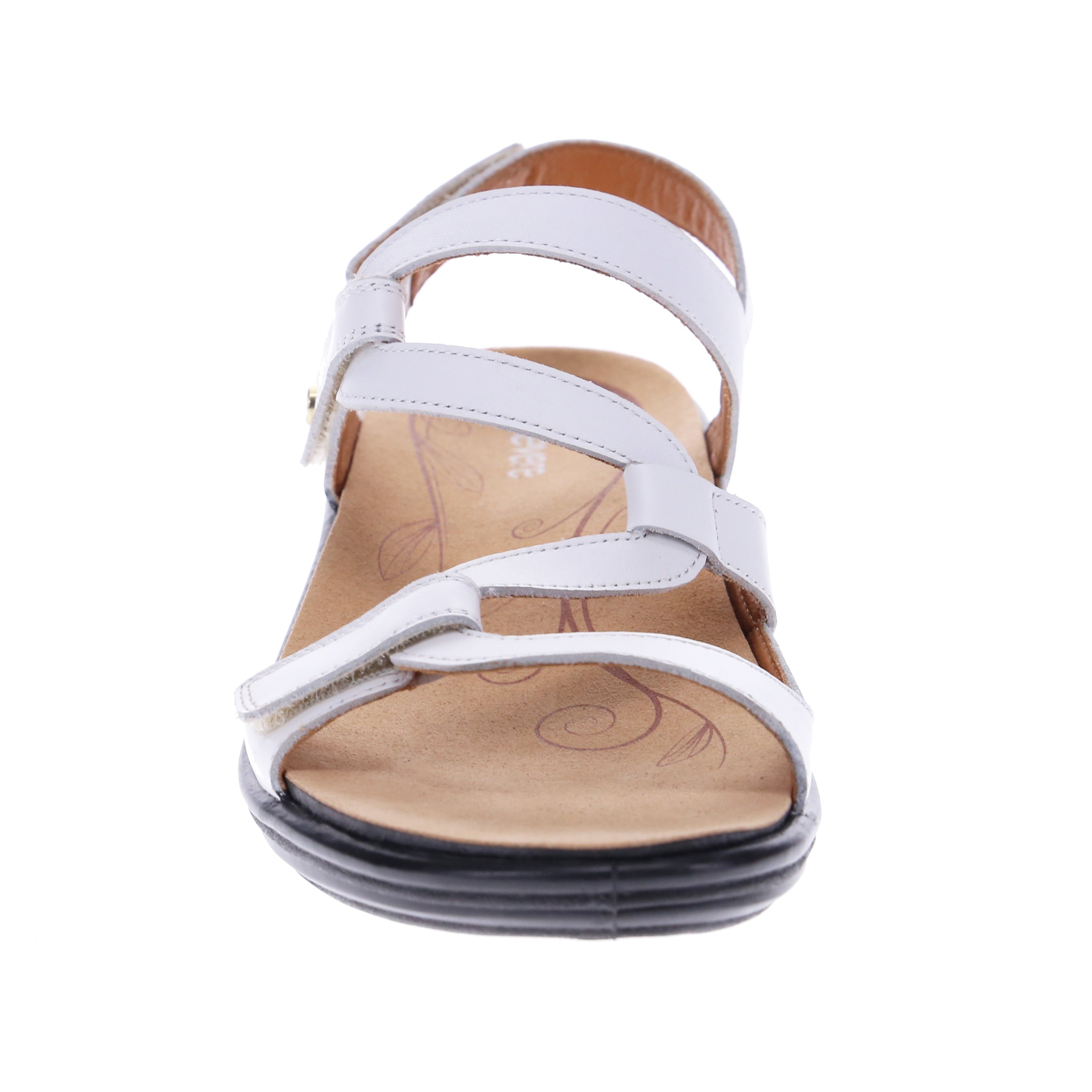 Revere Emerald 3 Strap Leather Sandals - Seasonal - Women's - Coconut - Front