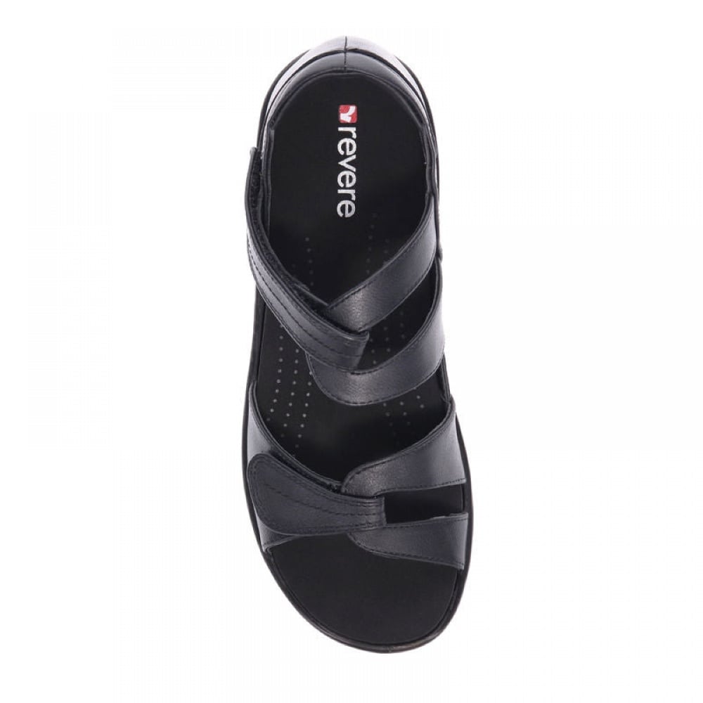 Revere Geneva Closed Heel Leather Sandals - Women's - Black - Overhead