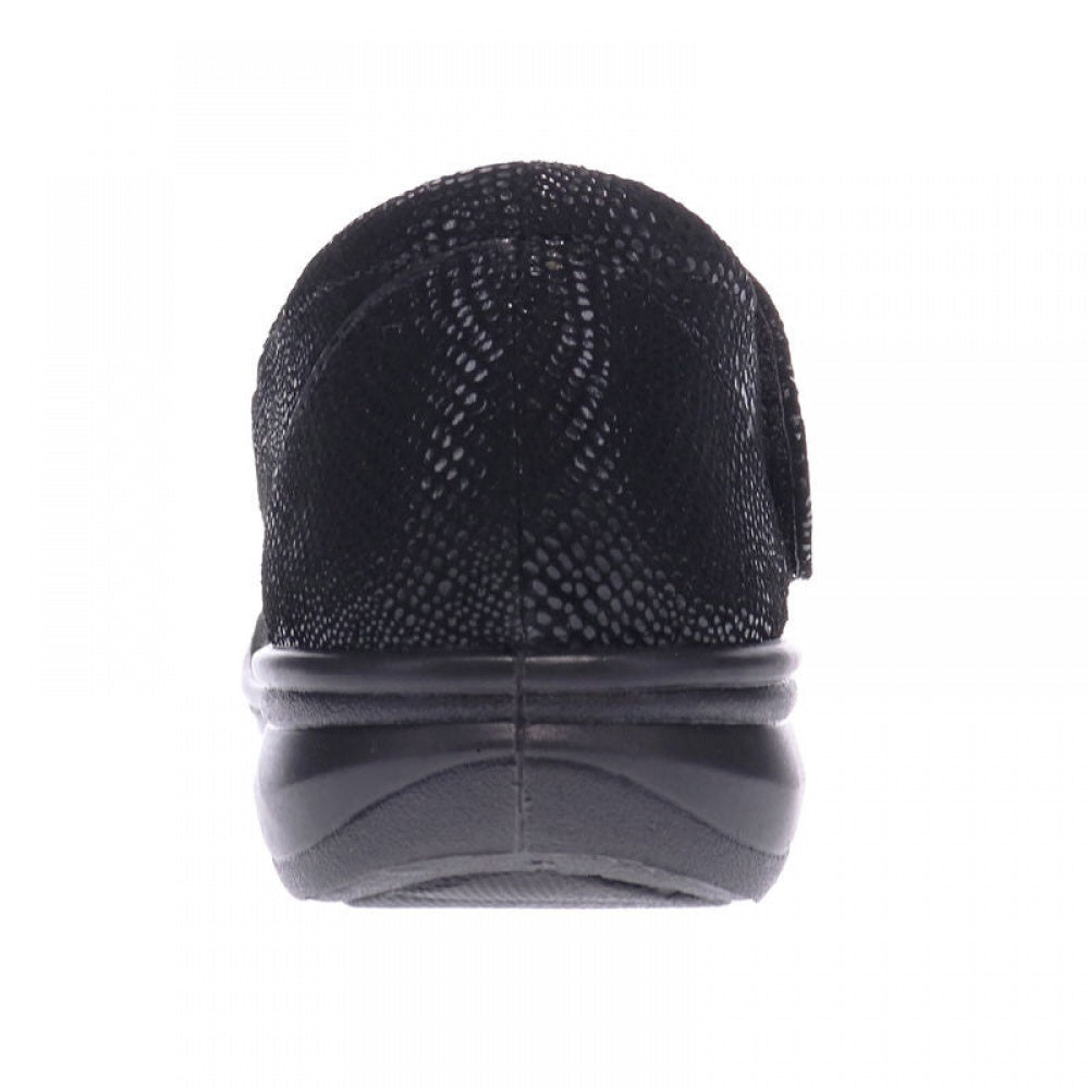 Revere Geneva Closed Heel Leather Sandals - Women's - Black Lizard - Rear