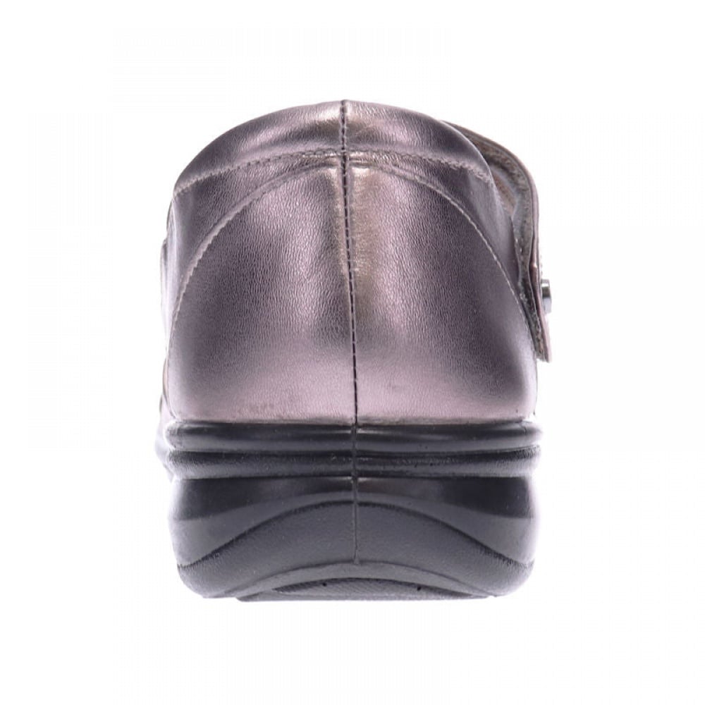 Revere Geneva Closed Heel Leather Sandals - Women's - Gunmetal - Rear