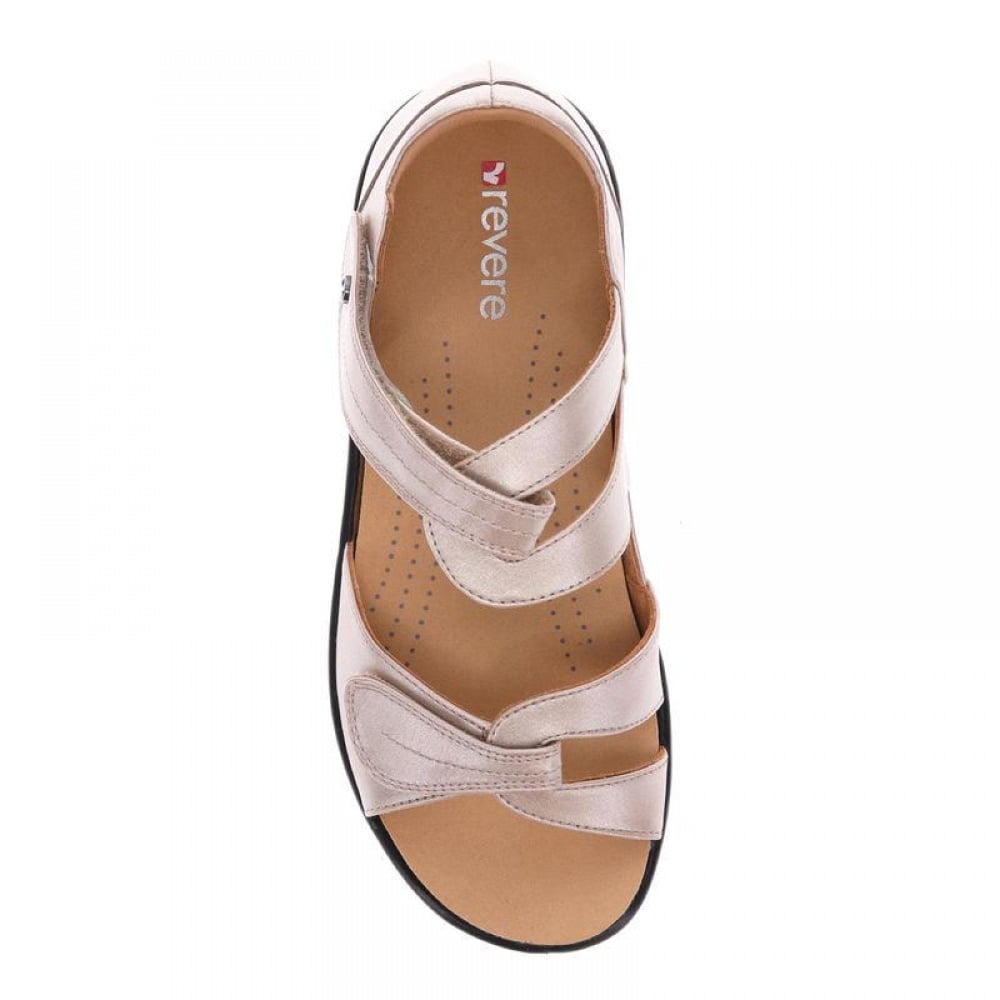Revere Geneva Closed Heel Sandal - Women's - Champagne - Overhead