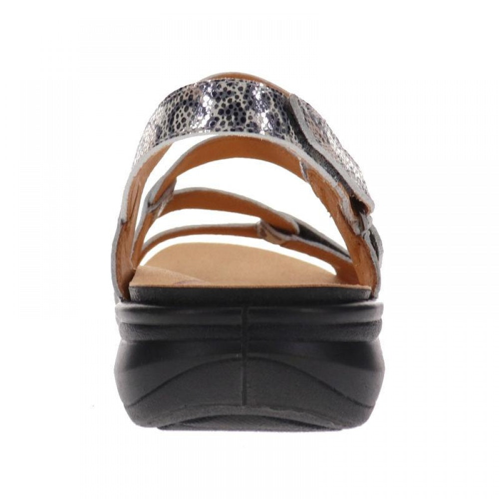 Revere Miami Back Strap Sandal - Women's - Silver Safari - Rear