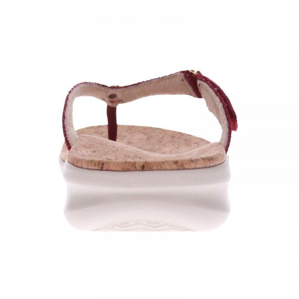 Revere Napoli Flip Flop - Women's - Cherry Lizard - Rear