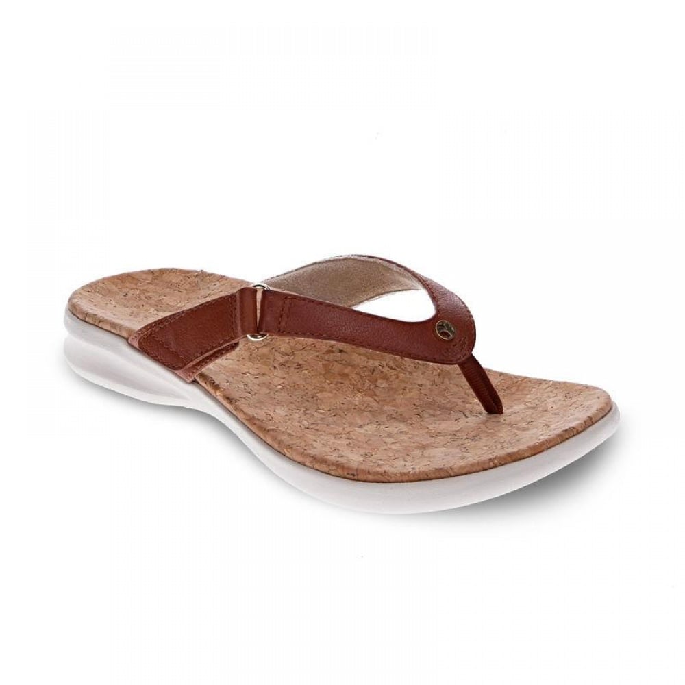 Revere Napoli Flip Flop - Women's - Cognac - Angle