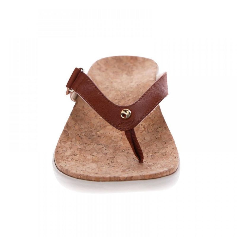 Revere Napoli Flip Flop - Women's - Cognac - Front