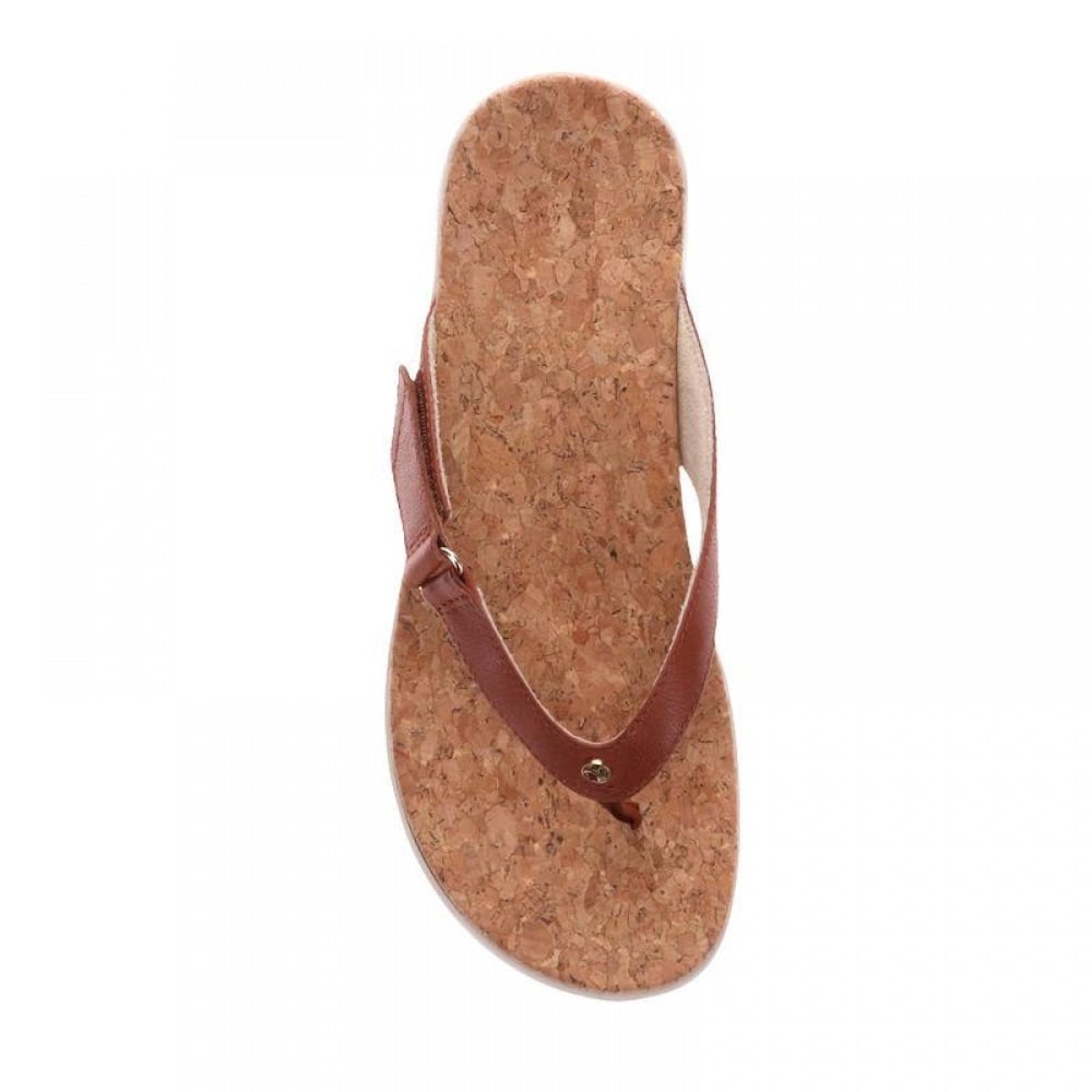 Revere Napoli Flip Flop - Women's - Cognac - Overhead