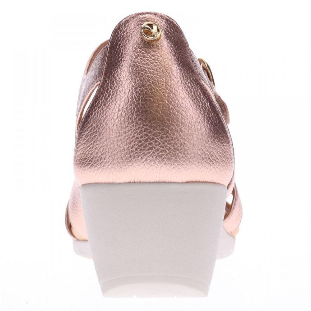 Revere Nassau Closed Heel Wedge - Women's - Rose - Rear