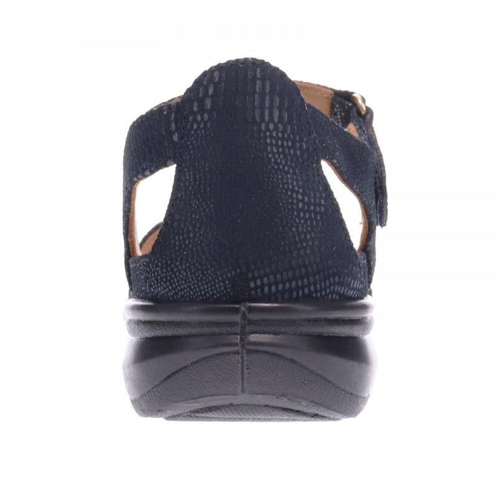 Revere Portofino Closed Heel Sandal - Women's - Navy Lizard - Rear