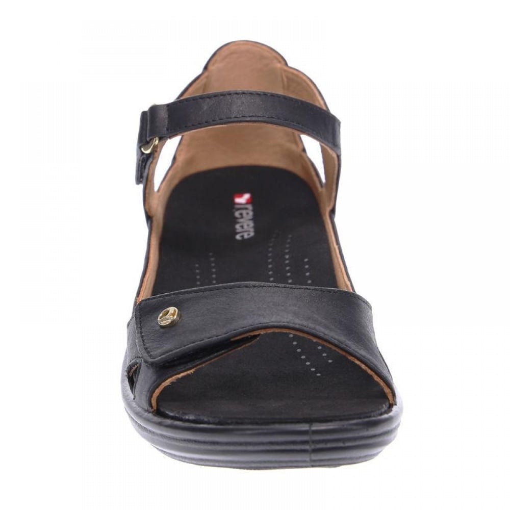 Revere Portofino Closed Heel Sandal - Women's - Onyx - Front