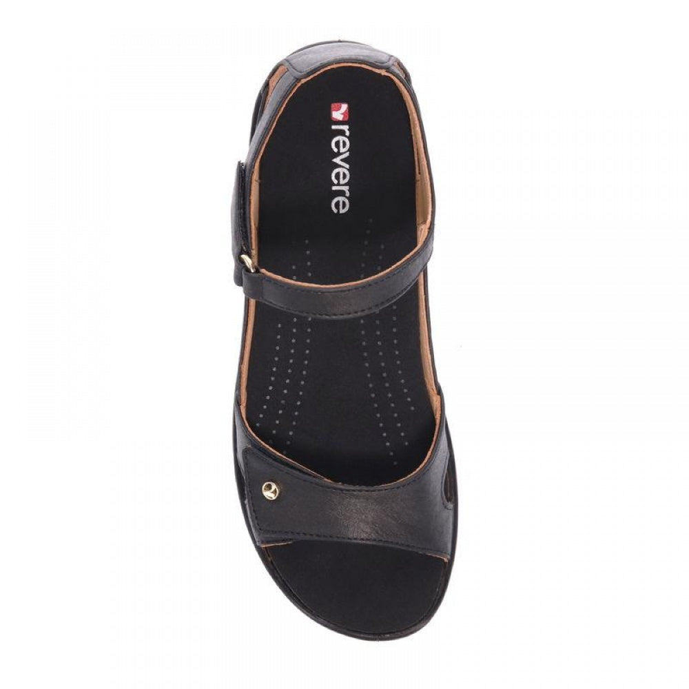 Revere Portofino Closed Heel Sandal - Women's - Onyx - Overhead