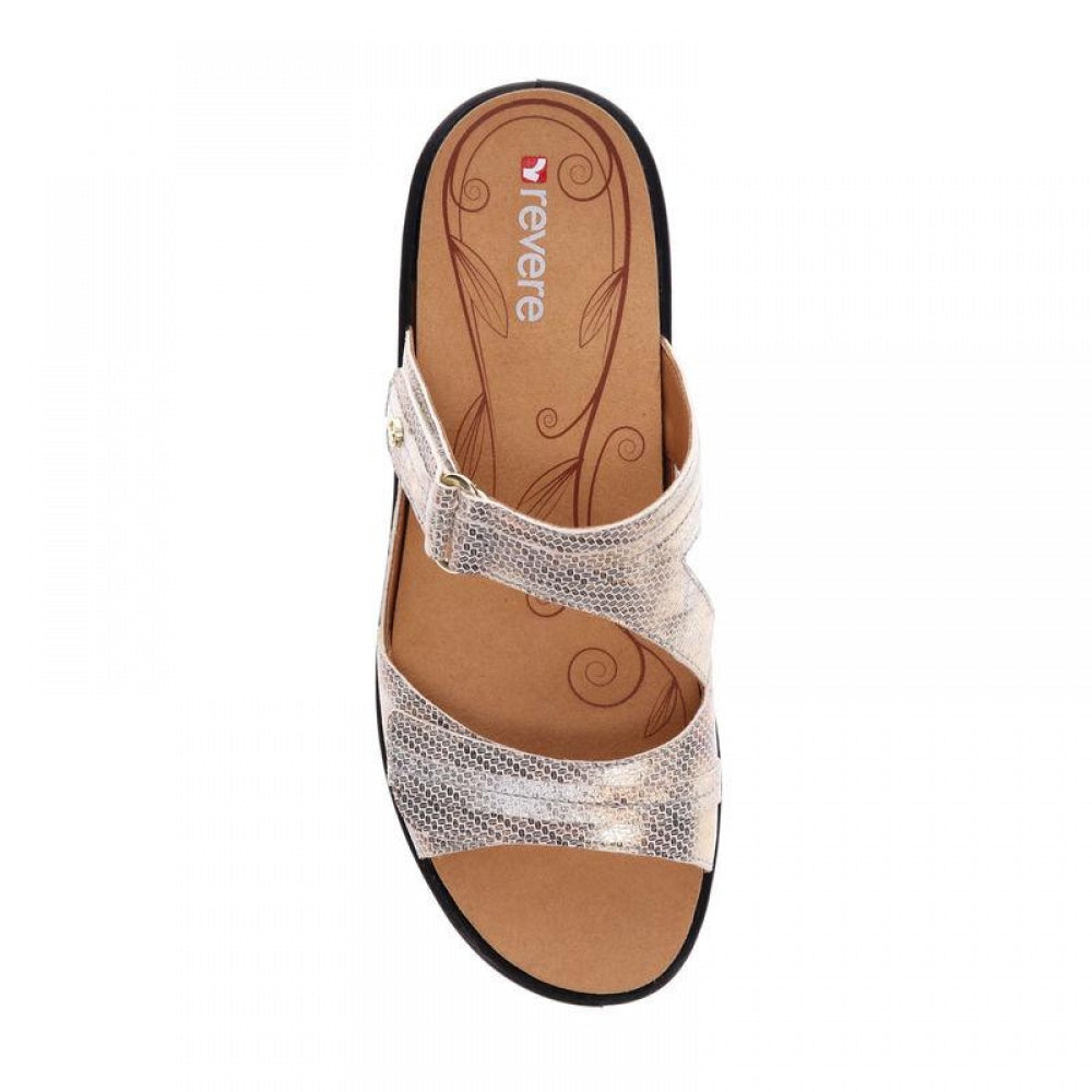 Revere Rio Slide Sandal - Women's - Metallic Interest - Overhead