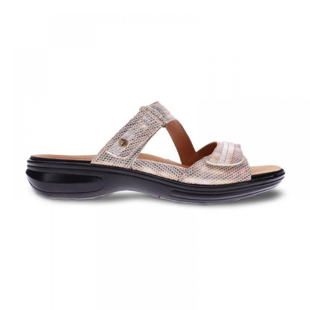 Revere Rio Slide Sandal - Women's - Metallic Interest - Side