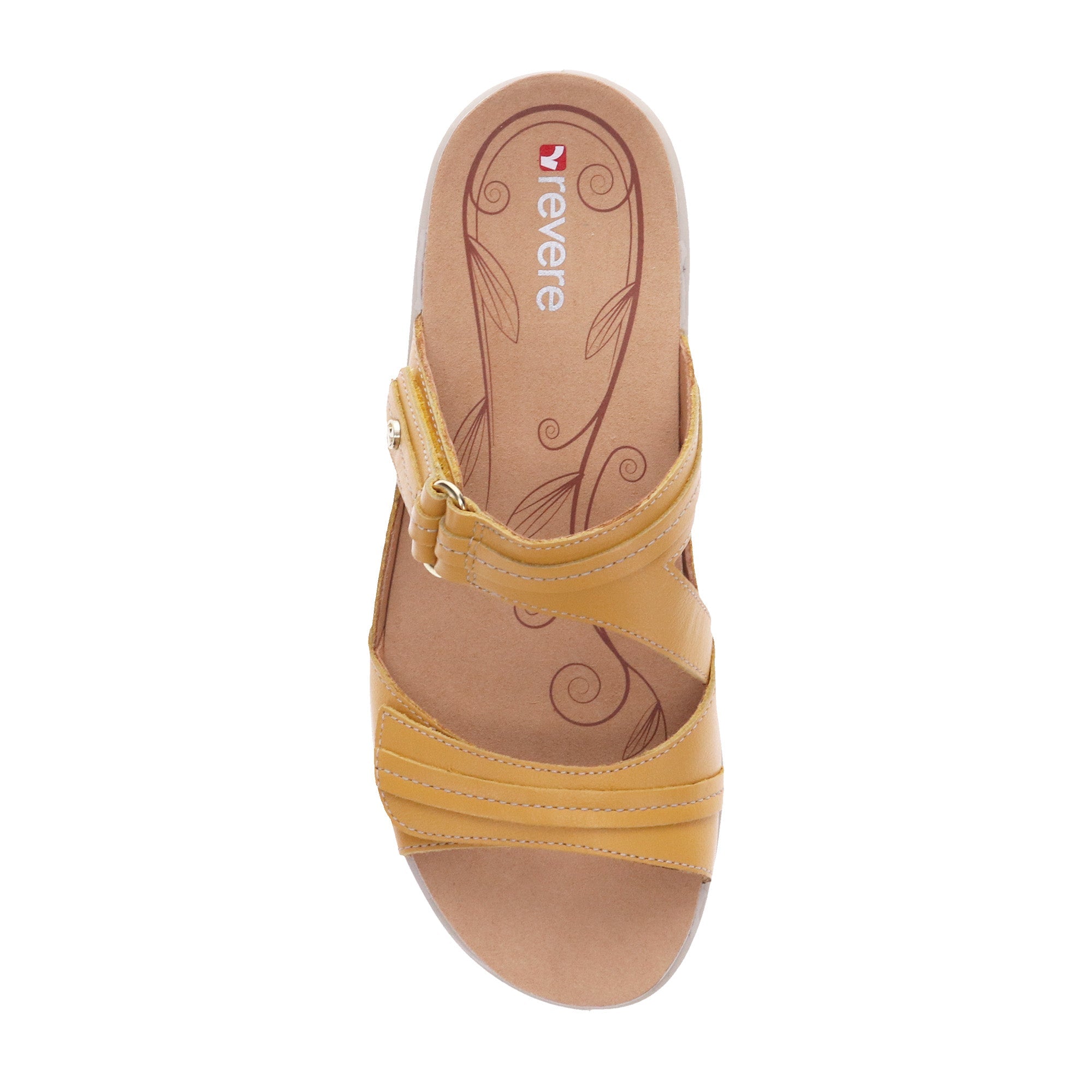 Revere Rio Slide Sandal - Women's - Mustard - Overhead