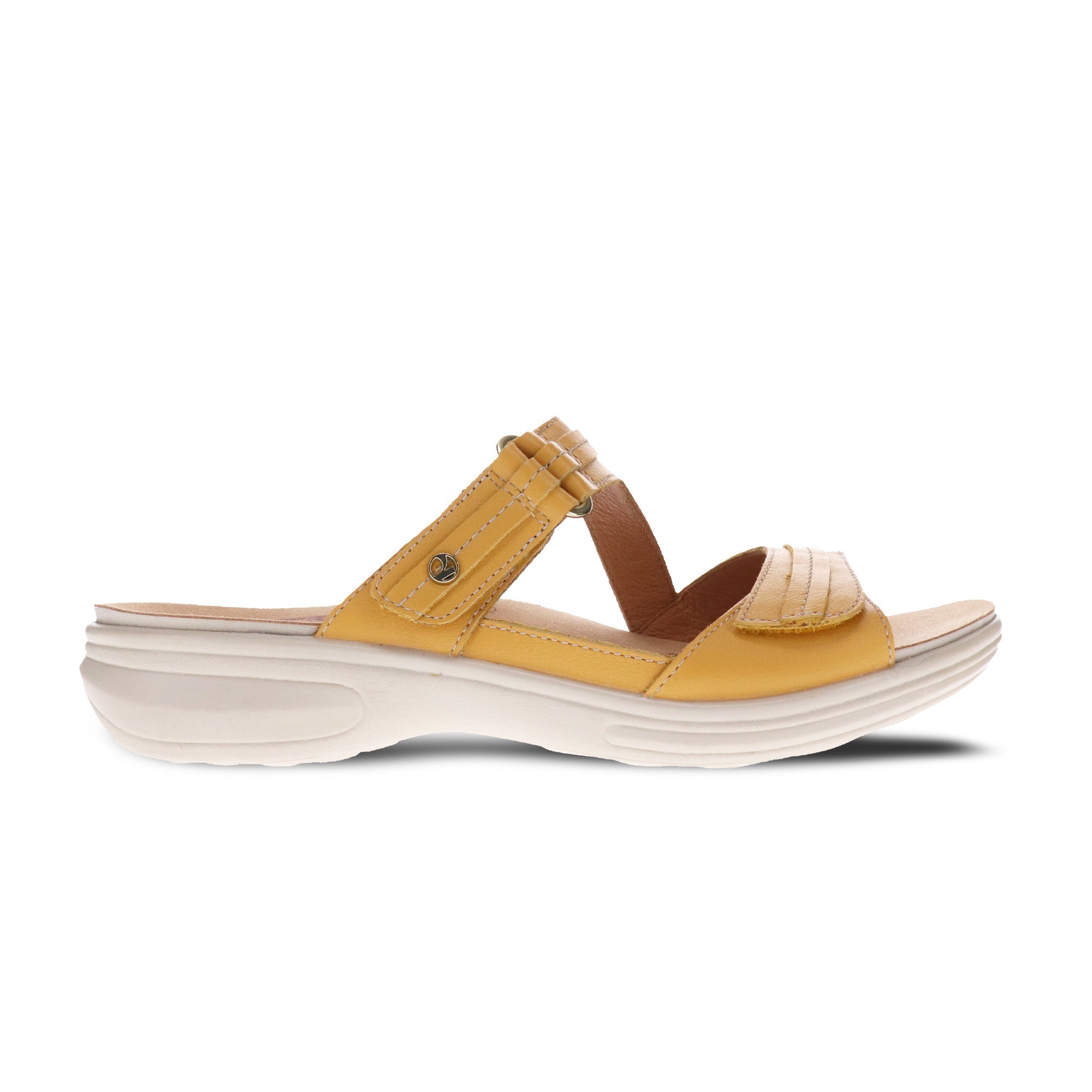 Revere Rio Slide Sandal - Women's - Mustard - Side