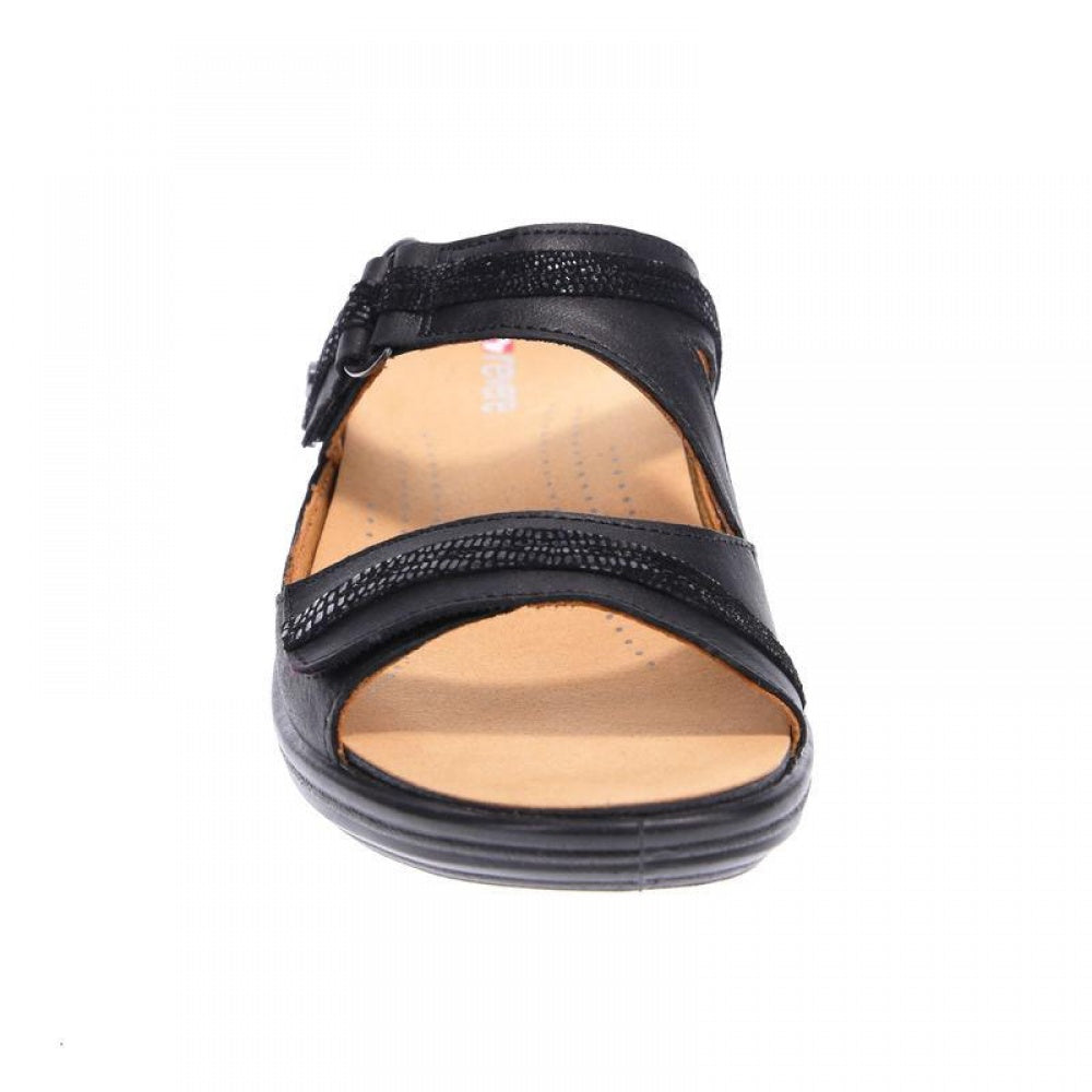 Revere Rio - Women's Adjustable Slide - sandal Onyx/Black Lizard