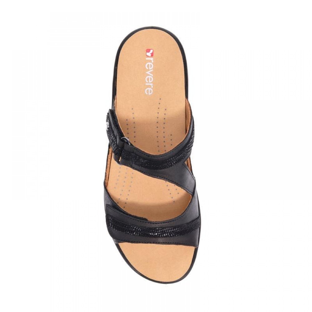 Revere Rio - Women's Adjustable Slide - sandal Onyx/Black Lizard