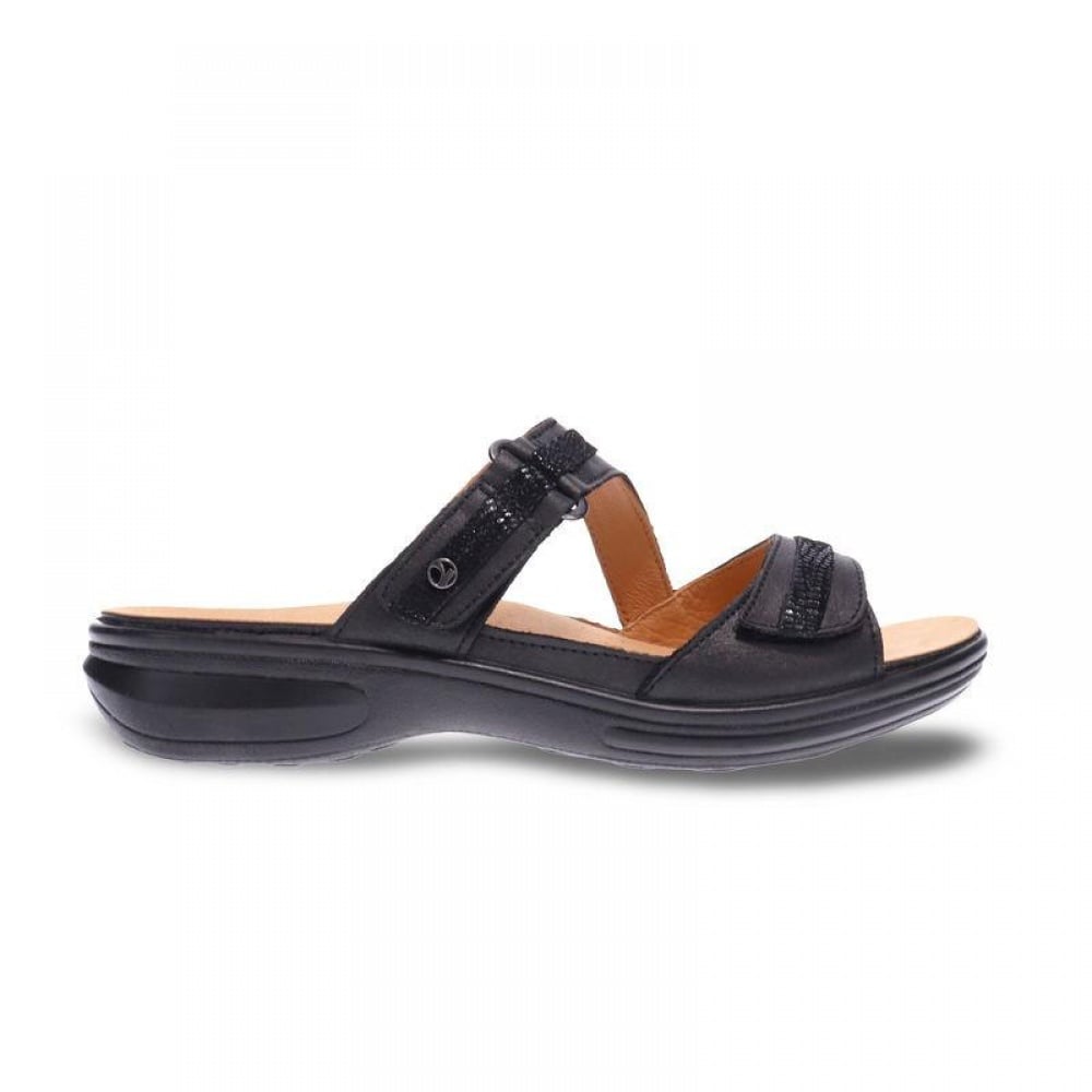Revere Rio - Women's Adjustable Slide - sandal Onyx/Black Lizard