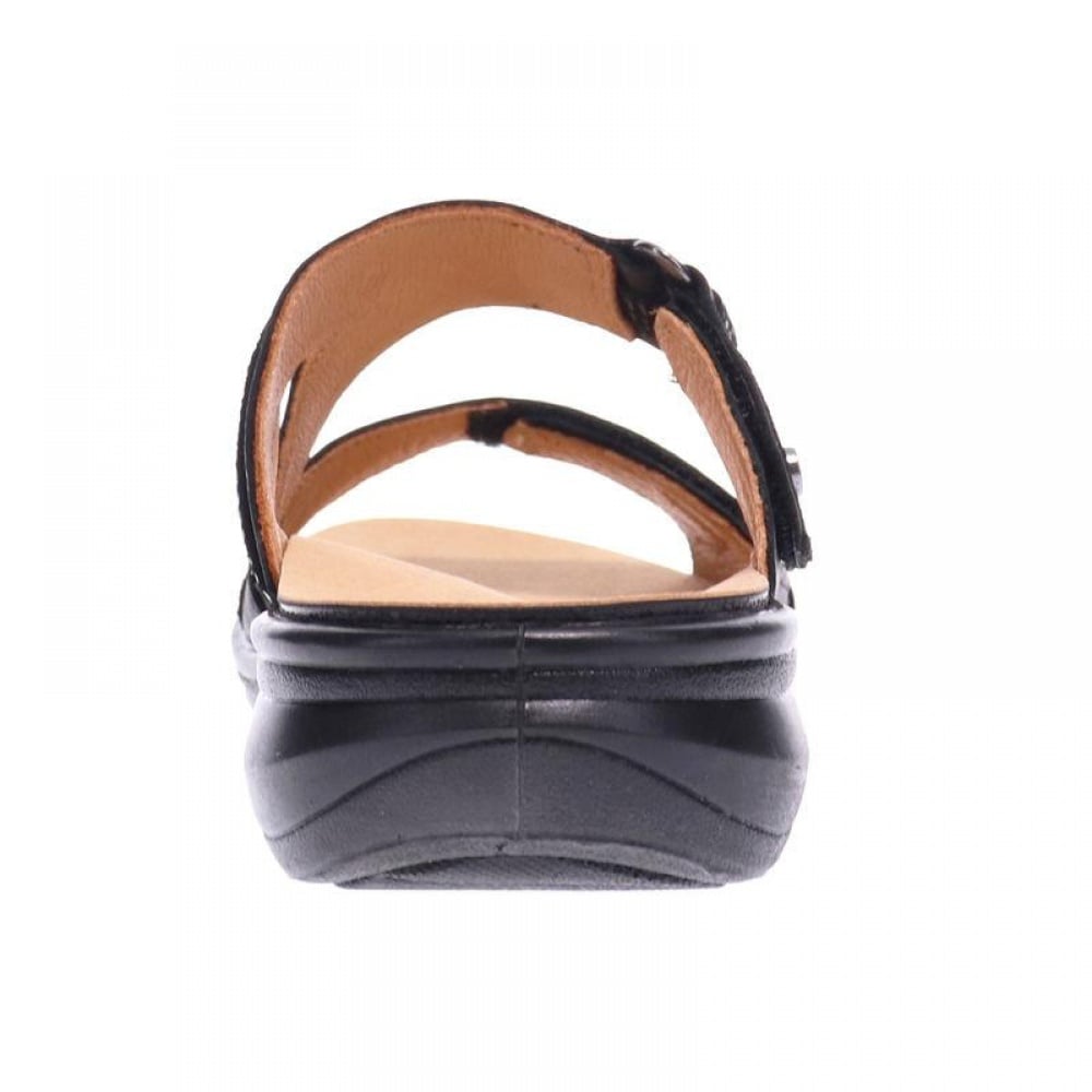 Revere Rio - Women's Adjustable Slide - sandal Onyx/Black Lizard