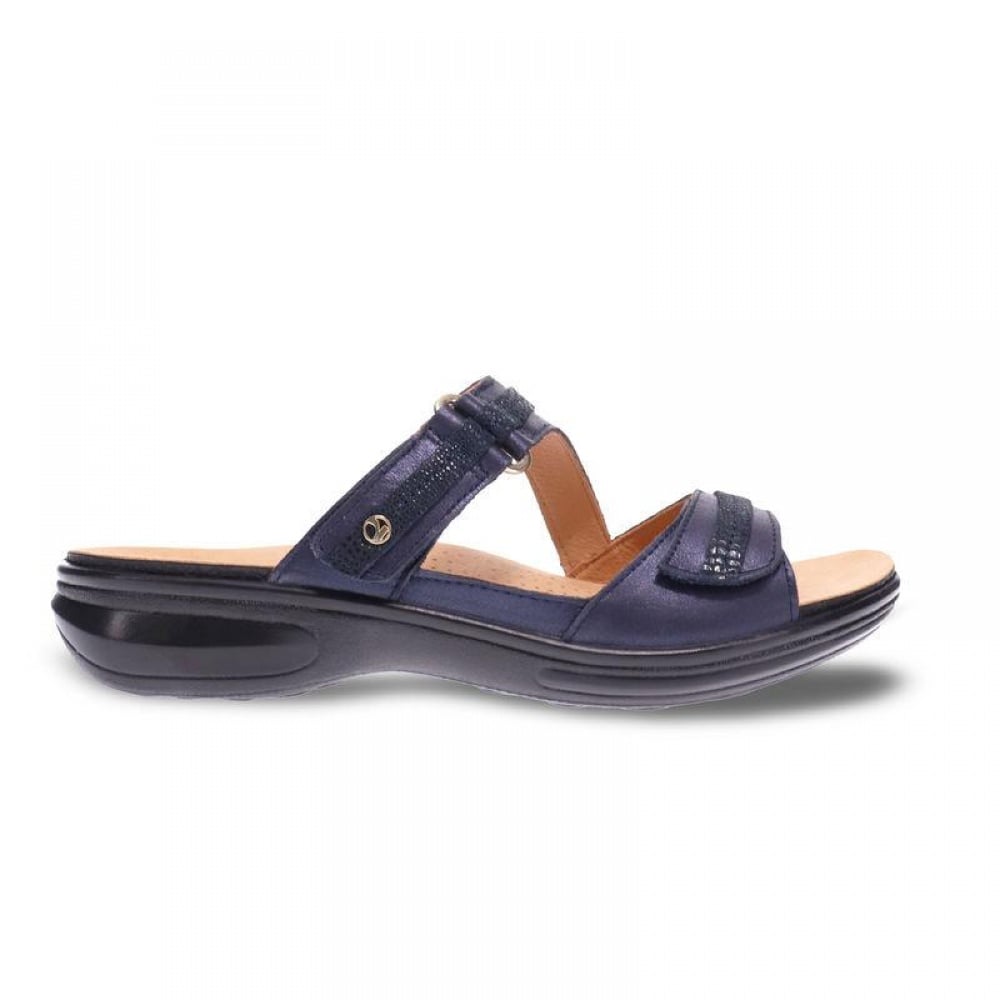 Revere Rio - Women's Adjustable Slide - sandal Navy Lizard