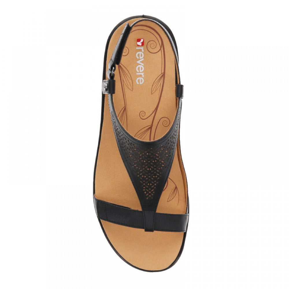 Revere Santa Fe Back Back Strap Sandals - Women's - Black - Overhead