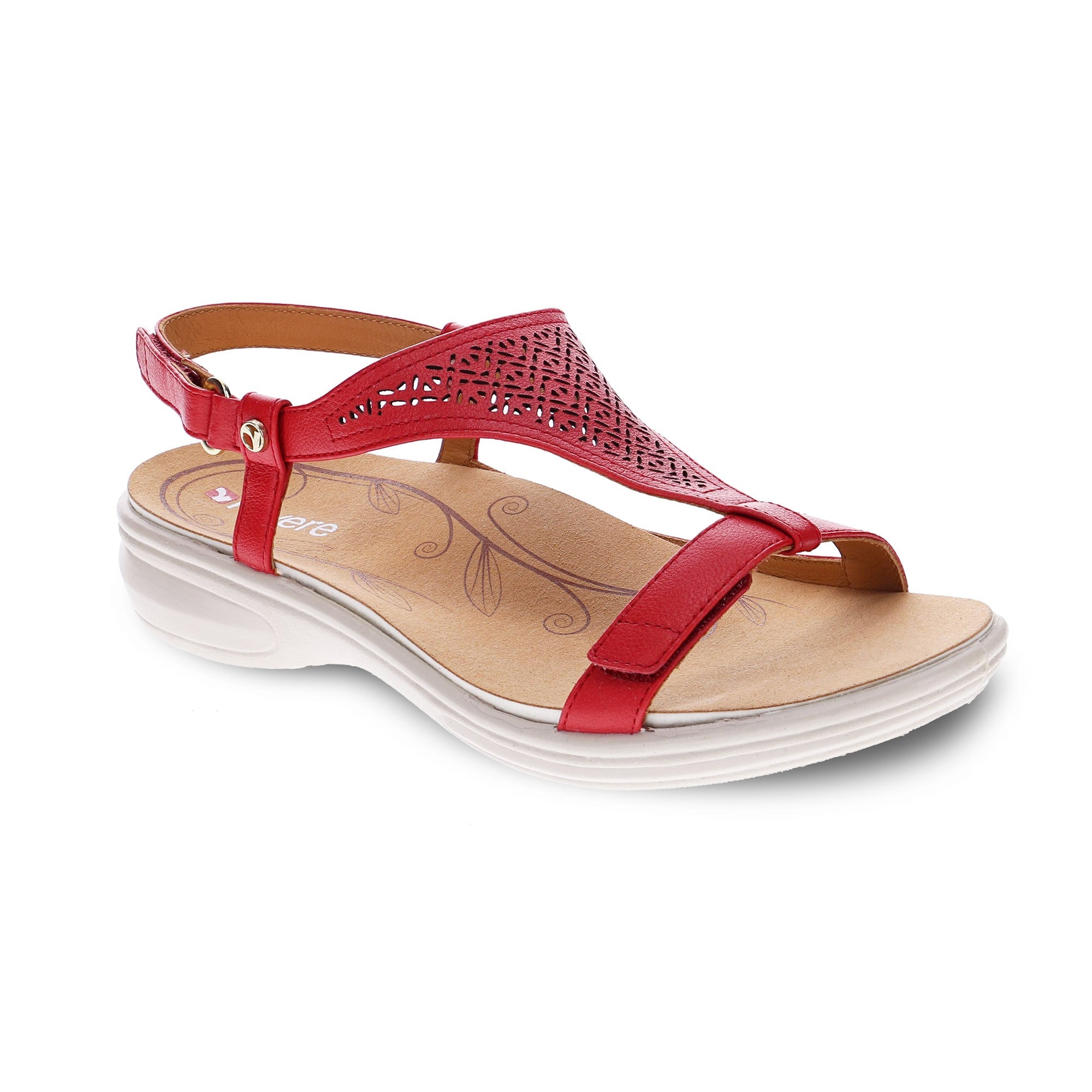 Revere Santa Fe Back Back Strap Sandals - Women's - Red - Angle