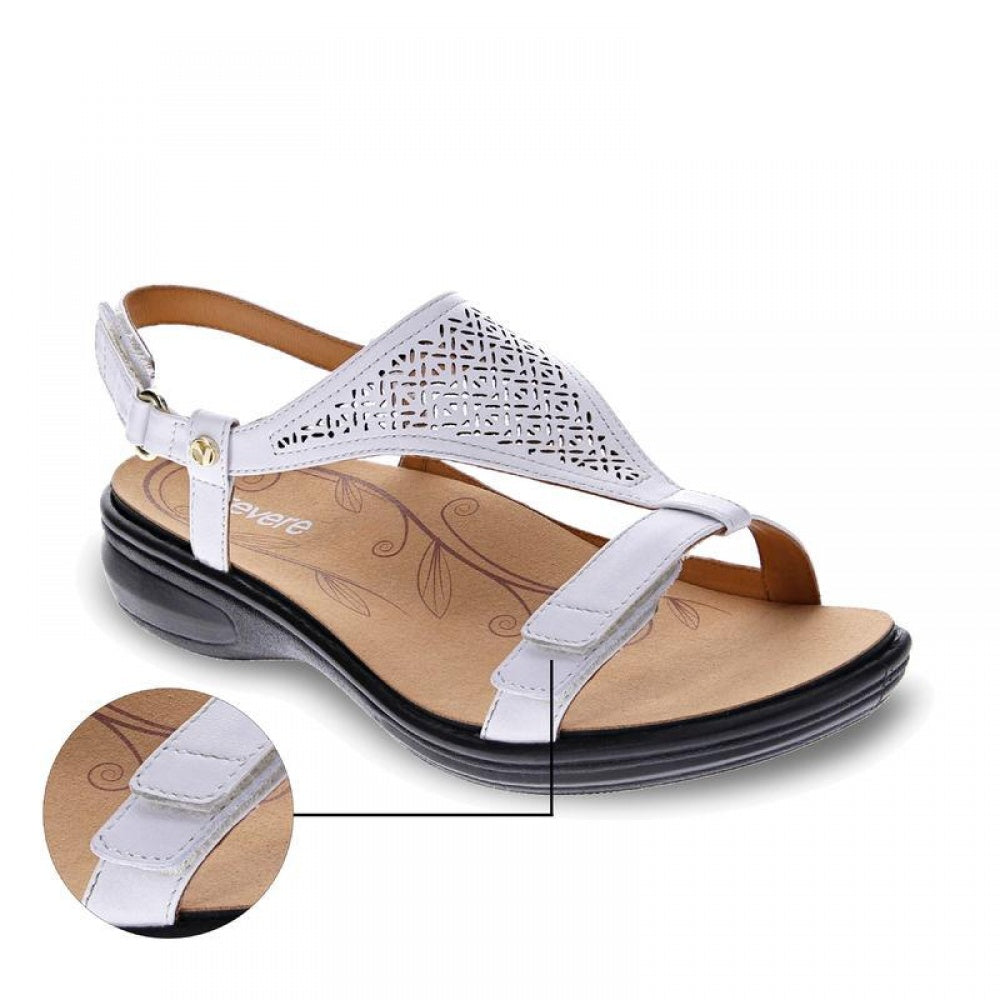 Revere Santa Fe Back Strap Sandal - Women's - Coconut - Strap Detail