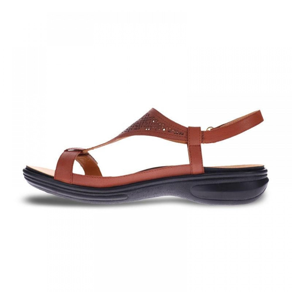 Revere Santa Fe Back Strap Sandal - Women's - Cognac - Side 2