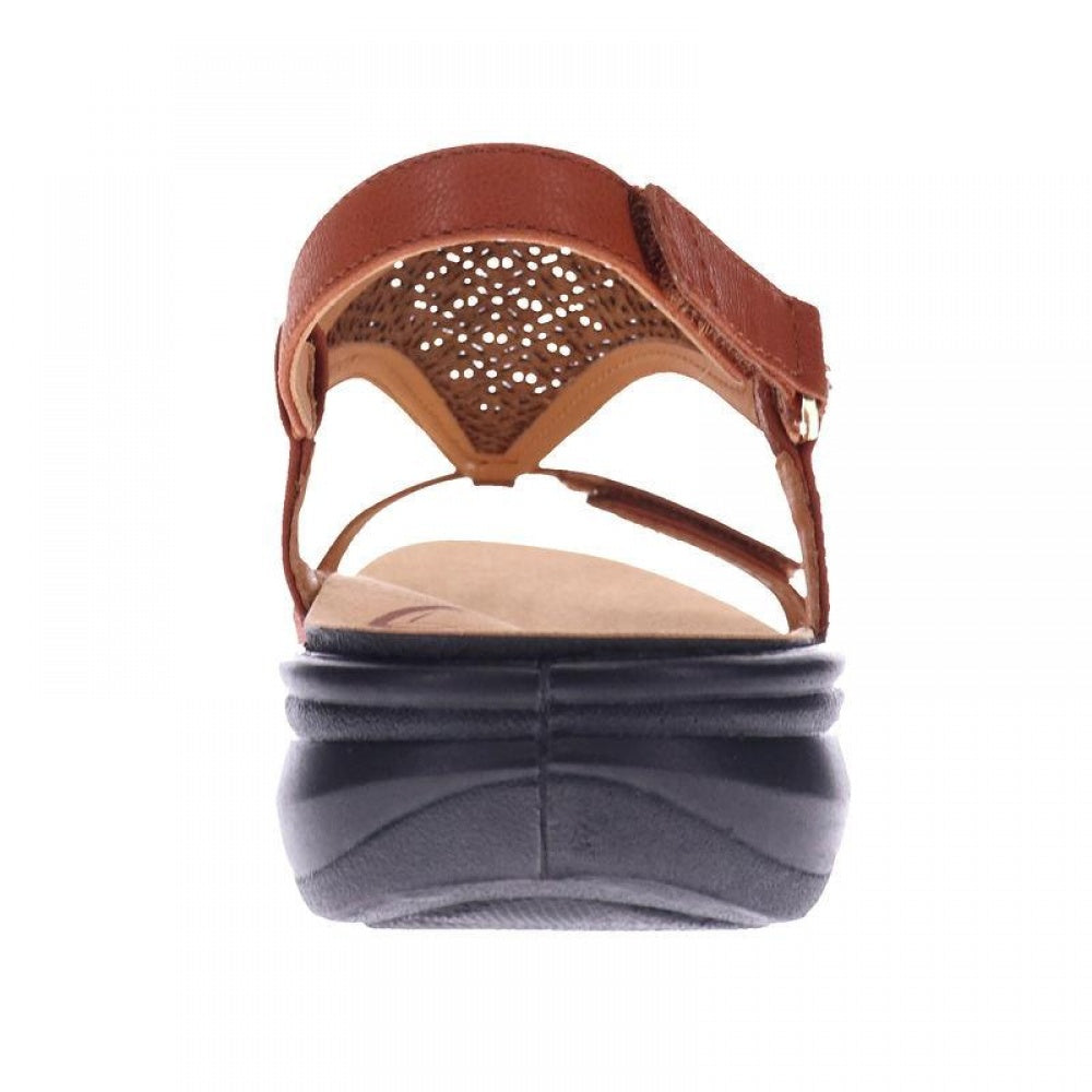 Revere Santa Fe Back Strap Sandal - Women's - Cognac - Rear