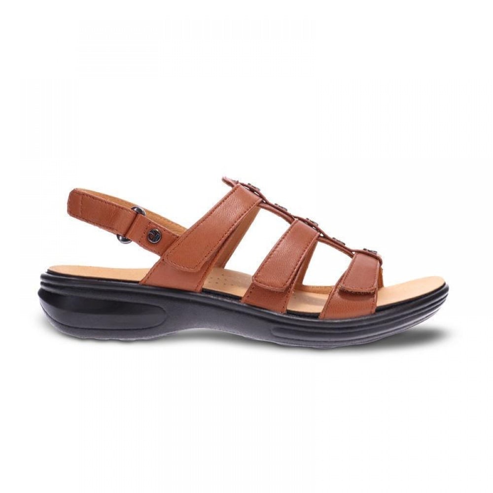 Revere Toledo Backstrap Sandal - Women's - Cognac - Side