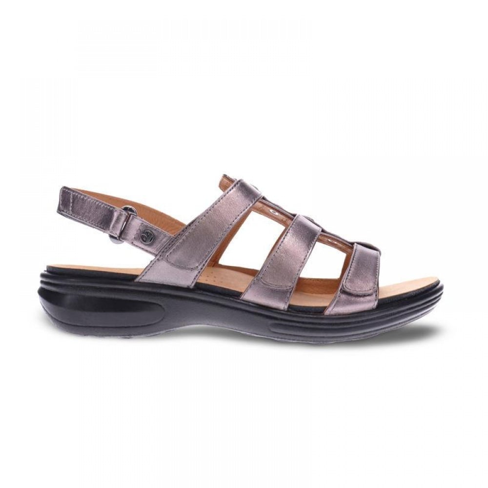 Revere Toledo Backstrap Sandal - Women's - Gunmetal - Side