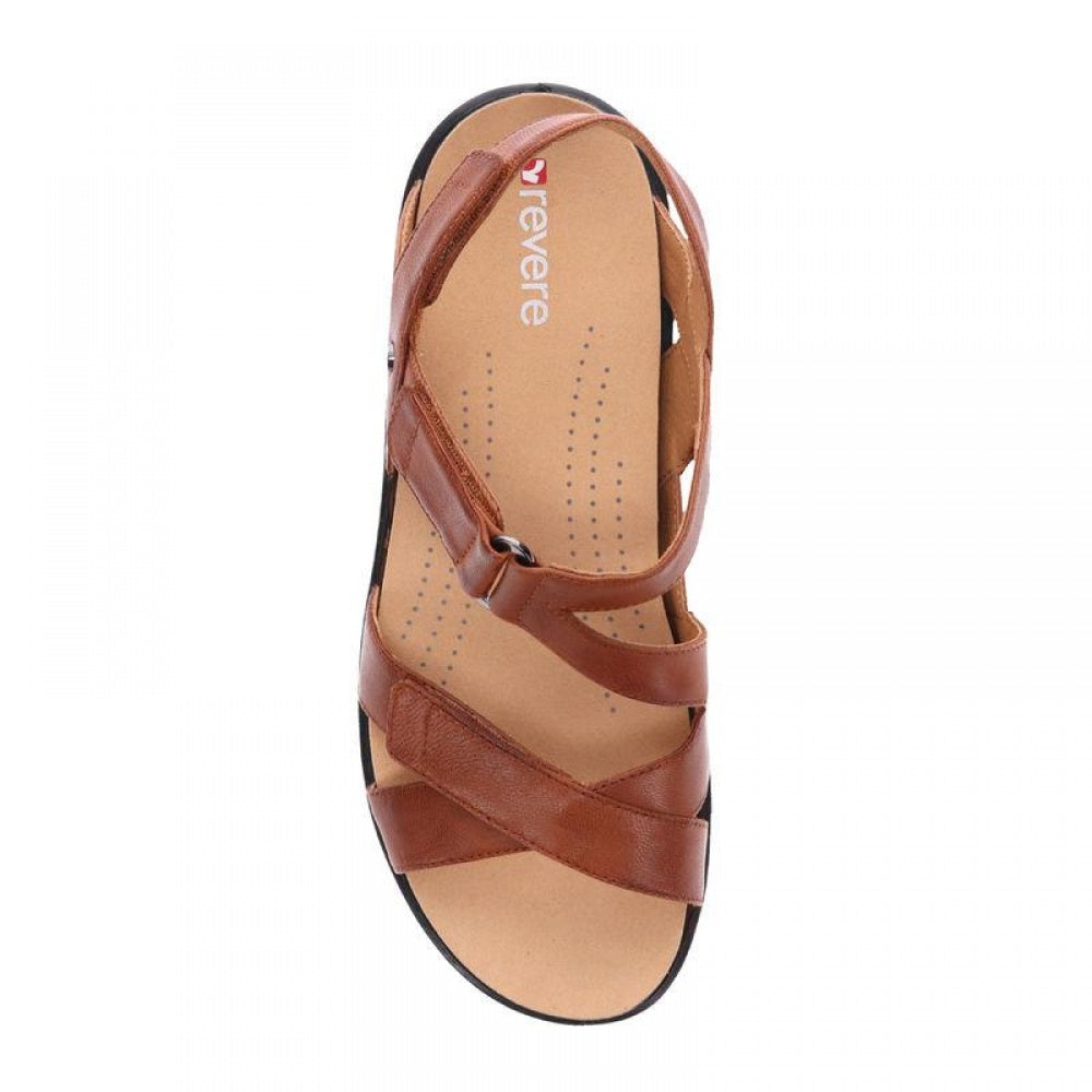 Revere Zanzibar Back Strap Sandal - Women's - Cognac - Overhead