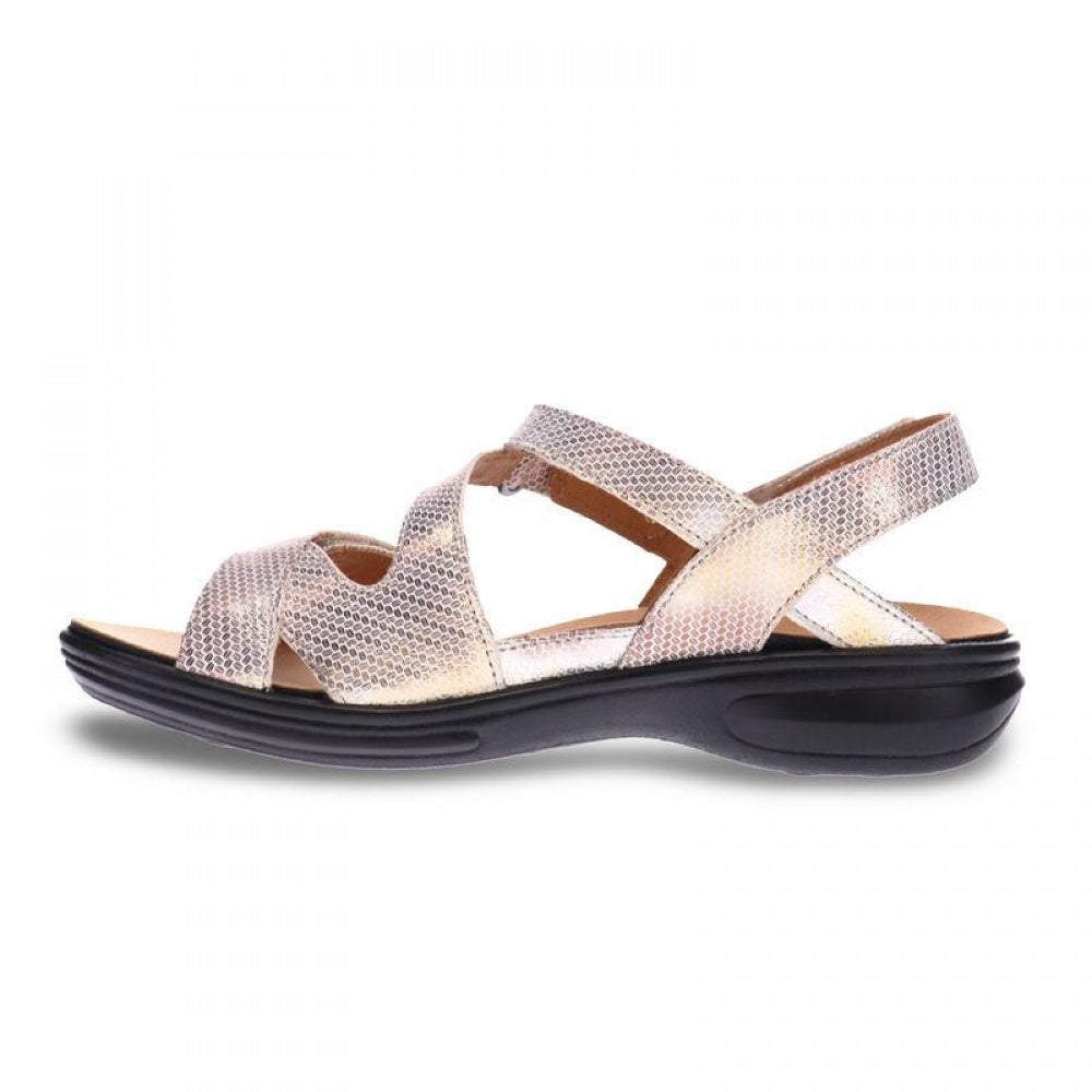 Revere Zanzibar Back Strap Sandal - Women's - Metallic Interest - Side 2