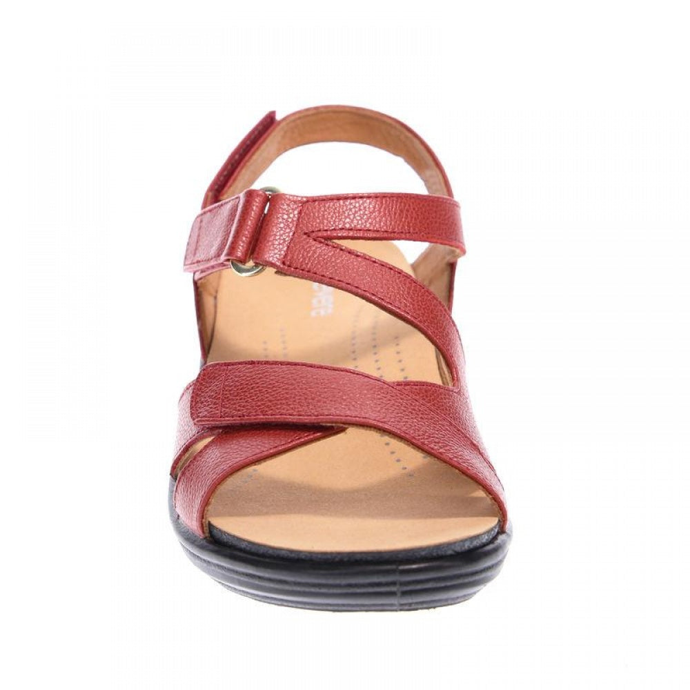 Revere Zanzibar Back Strap Sandal - Women's - Ruby Metallic - Front