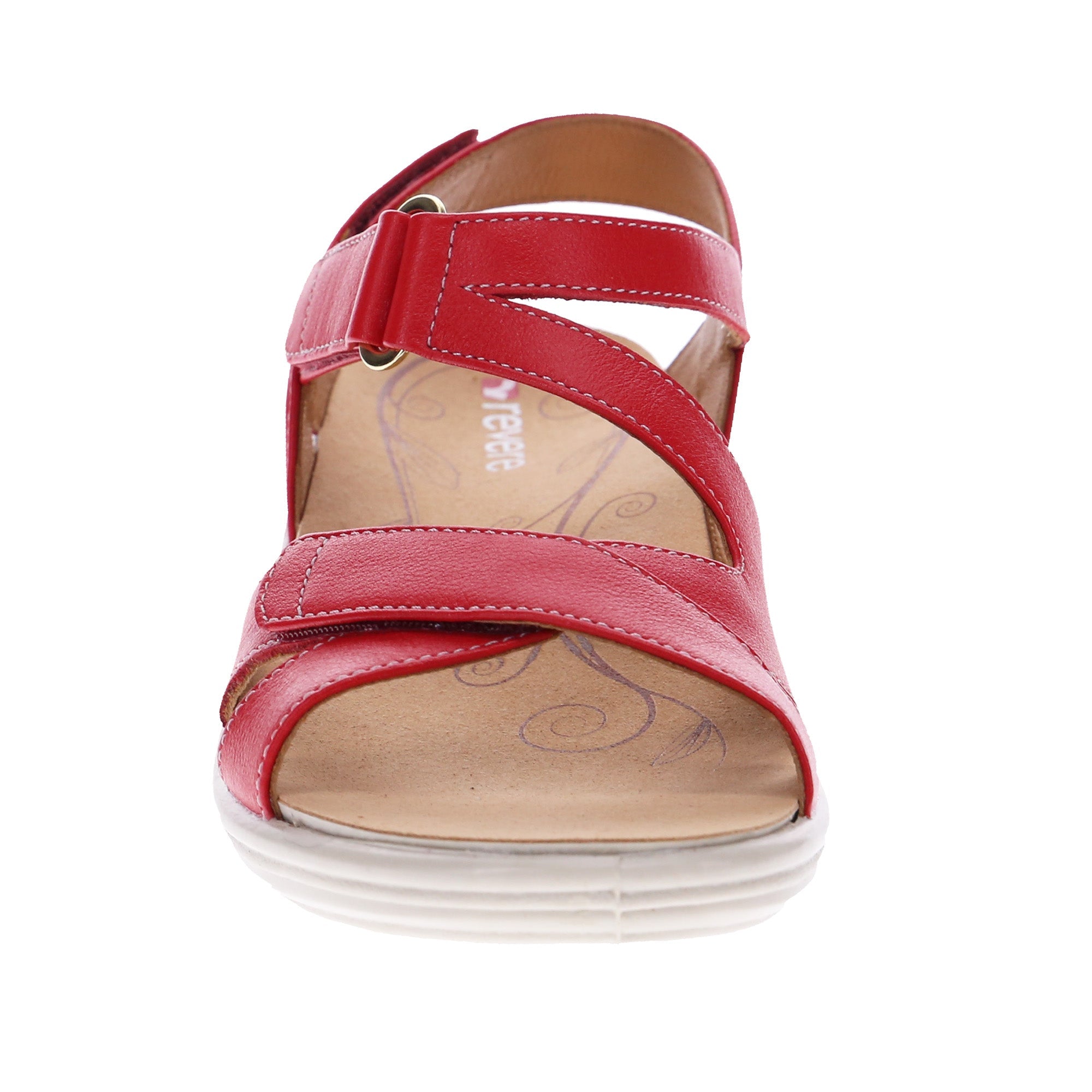 Revere Zanzibar Back Strap Sandal - Women's - Red - Front