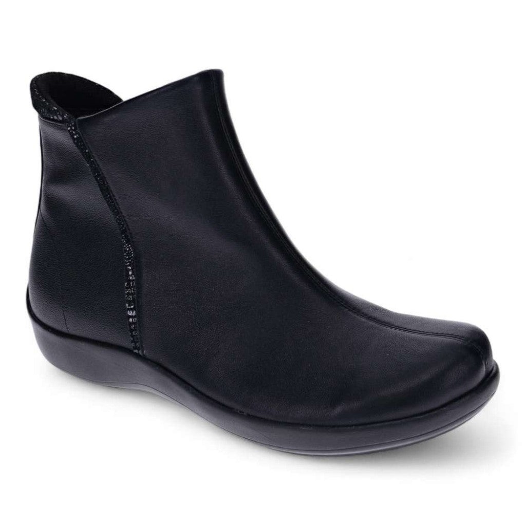 comfortable dress boots for women OrthoComfoot Women's Orthopedic Wide Leather Winter Ankle Boots: Comfortable Arch Support Dress Shoes for Diabetic, Casual Plantar Fasciitis Orthotic Walking Shoes for Foot and Heel Pain Relief Orthocomfoot