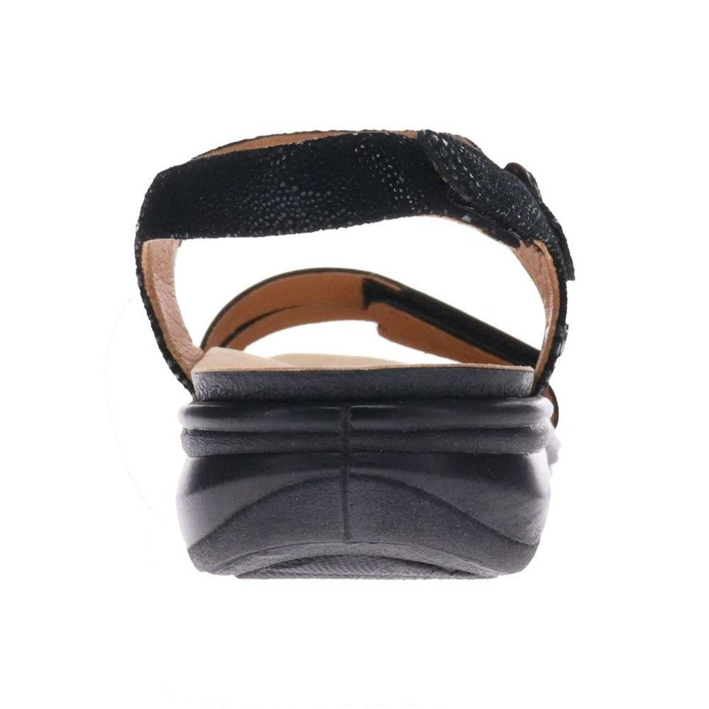 Revere Barbados Women's Sandal - Black French Lizard - Product View - 6