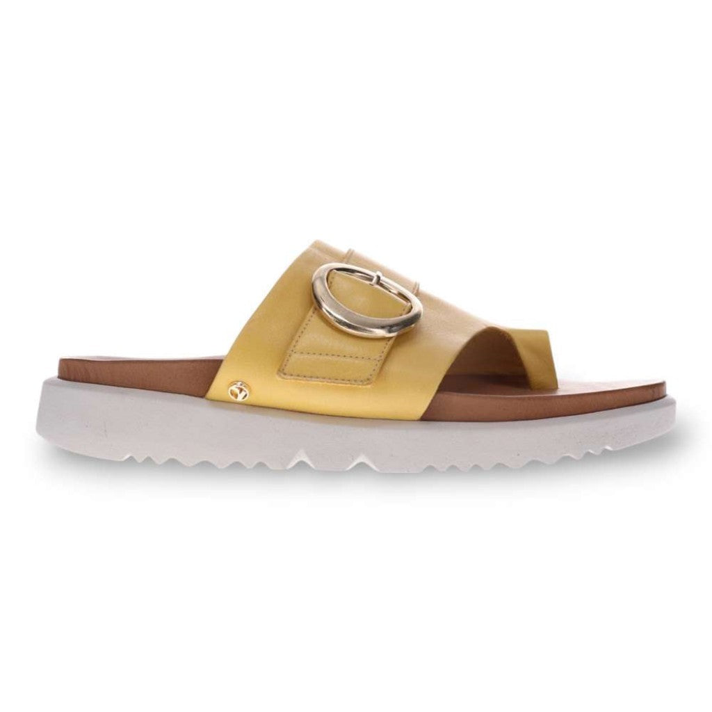 Revere Biscay Supportive Toe-Post Women's Sandal - Yellow - Product View - 2