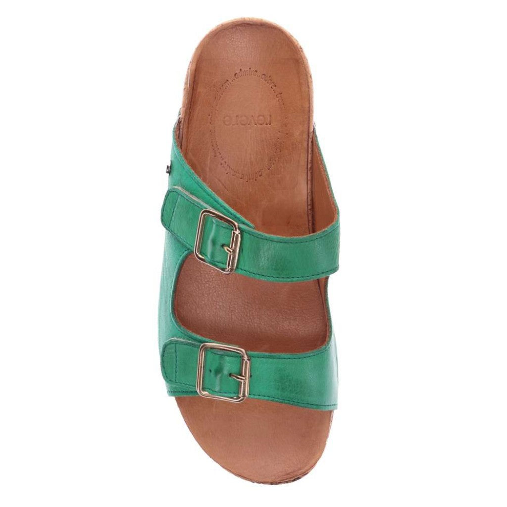 Revere Brighton Slide Sandal - Emerald - Product View - 4