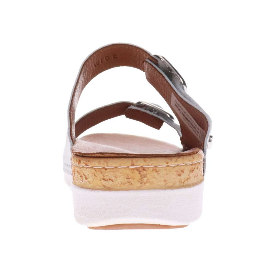 Revere Brighton Slide Sandal - White Linen - Product View - 7