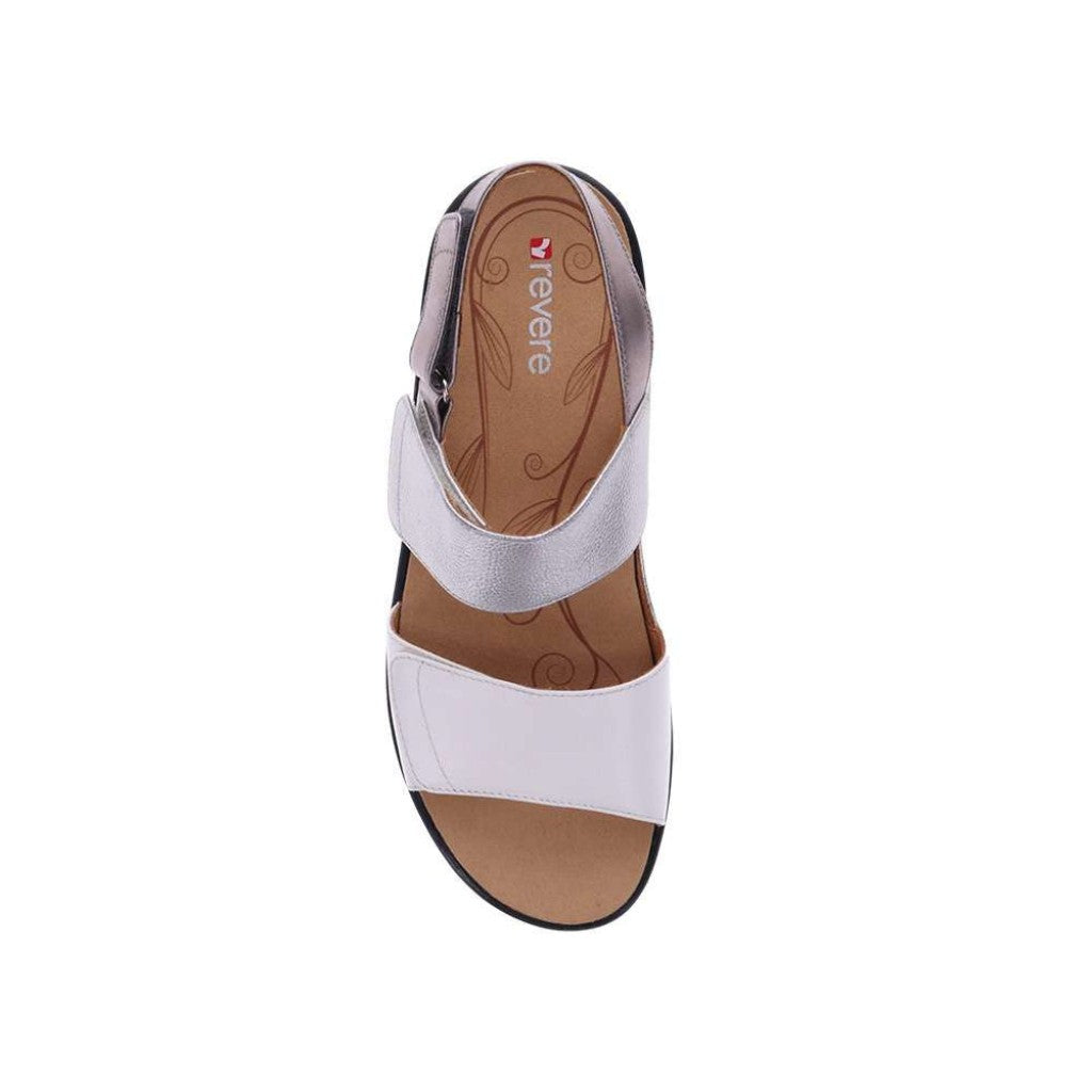 Revere Como Adjustable Slingback Women's Sandal - Silver Fusion - Product View - 4