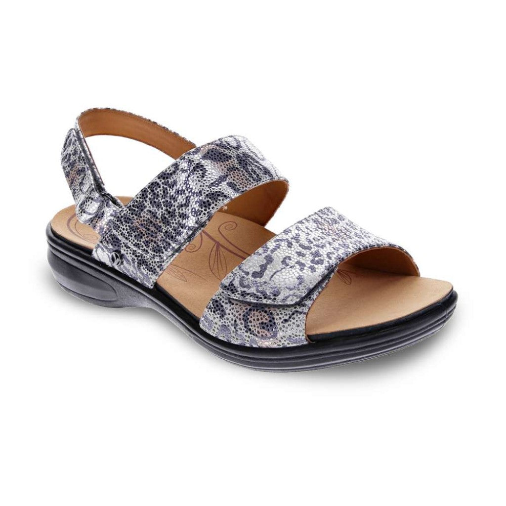 Revere Como Adjustable Slingback Women's Sandal - Silver Safari - Product View - 1
